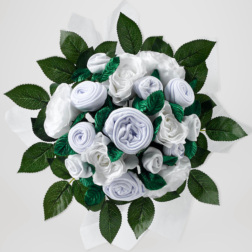 Luxury White Baby Clothes Bouquet