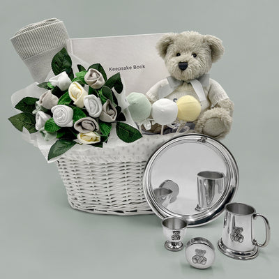 Personalised Luxury Little Treasures Celebration Basket with Tankard