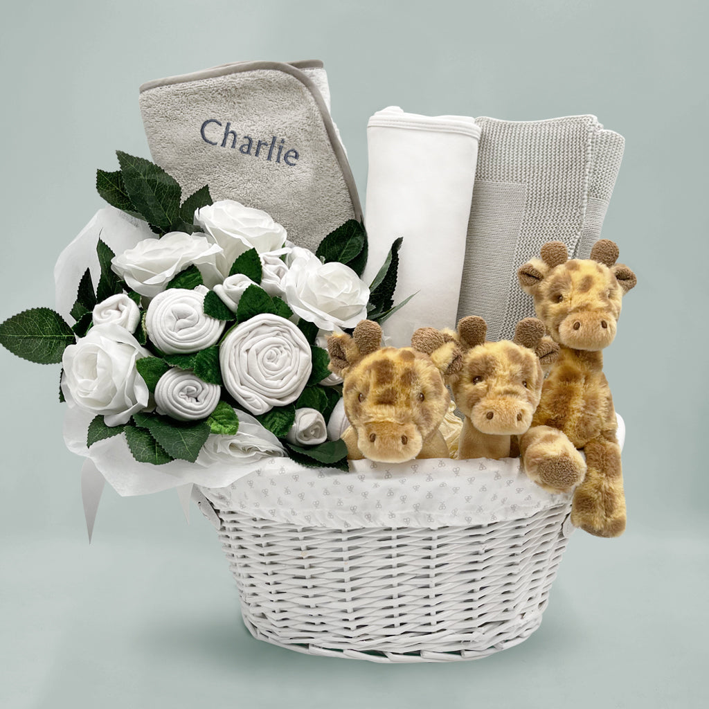 New Baby Luxury Hamper Three Little Giraffes 