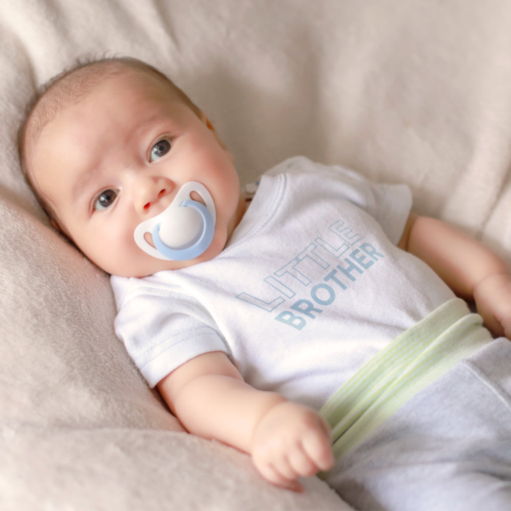 Personalised Little Brother Short-Sleeved T-Shirt and Bib Set