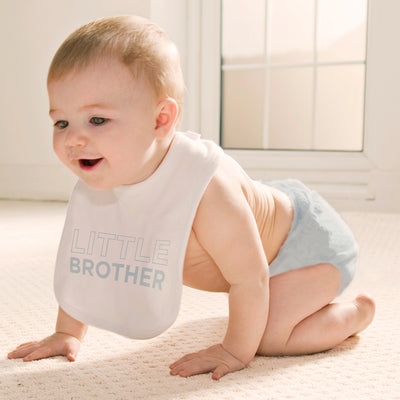 Personalised Little Brother Short-Sleeved T-Shirt and Bib Set
