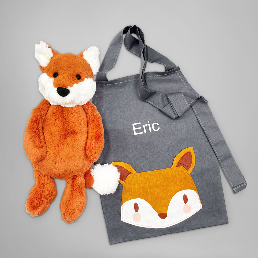 Bashful Fox and Personalised Apron