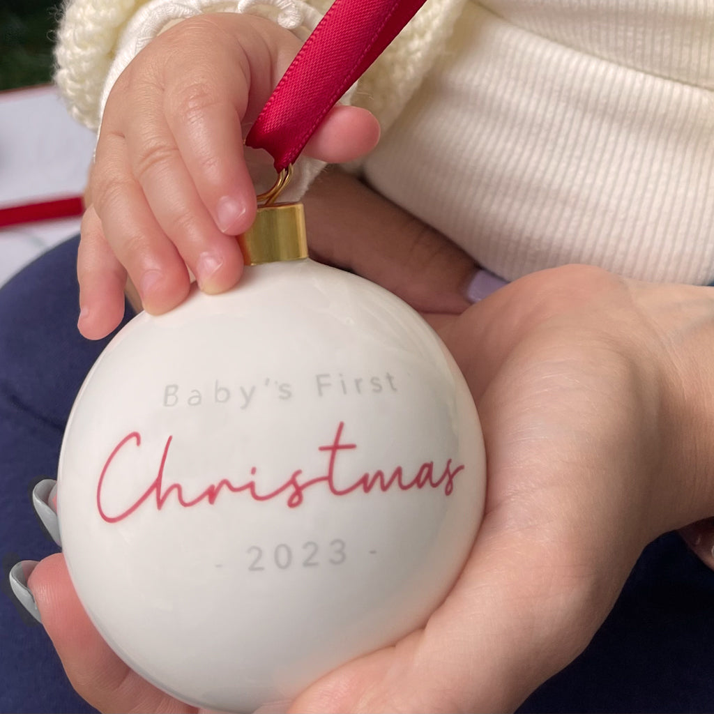 Baby's First Christmas Teddy Bear Bauble