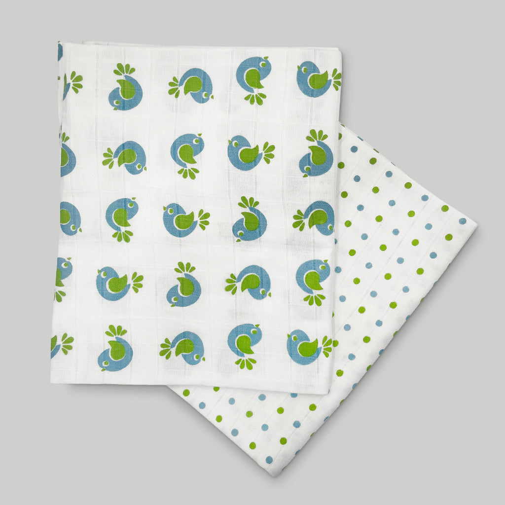 Swaddles and Socks New Baby Gift Set, Blue