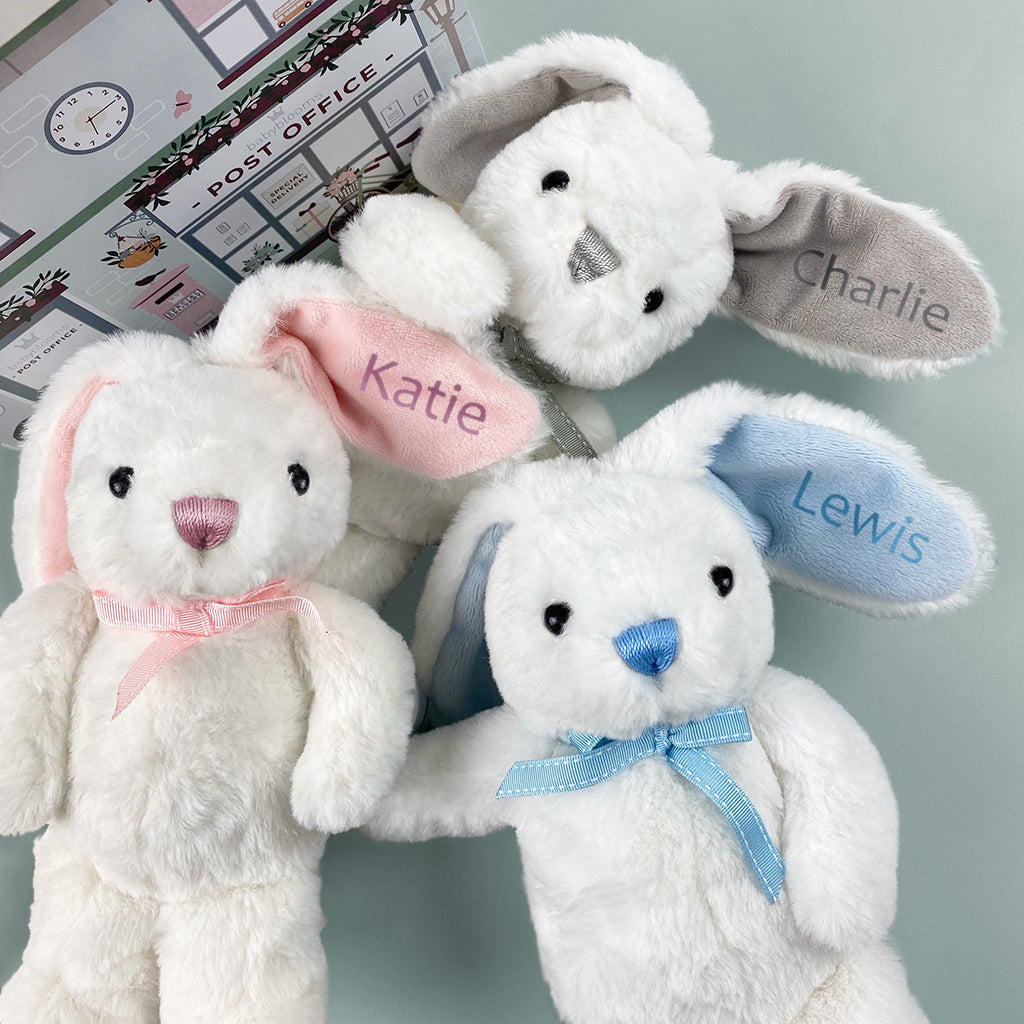 Personalised Baby Bunny, Blue