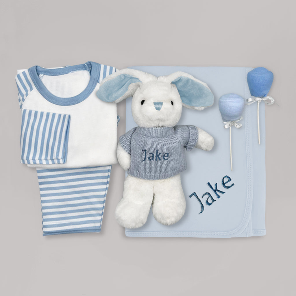 Little Bunny Snuggle Hamper, Blue