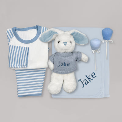 Little Bunny Snuggle Hamper, Blue