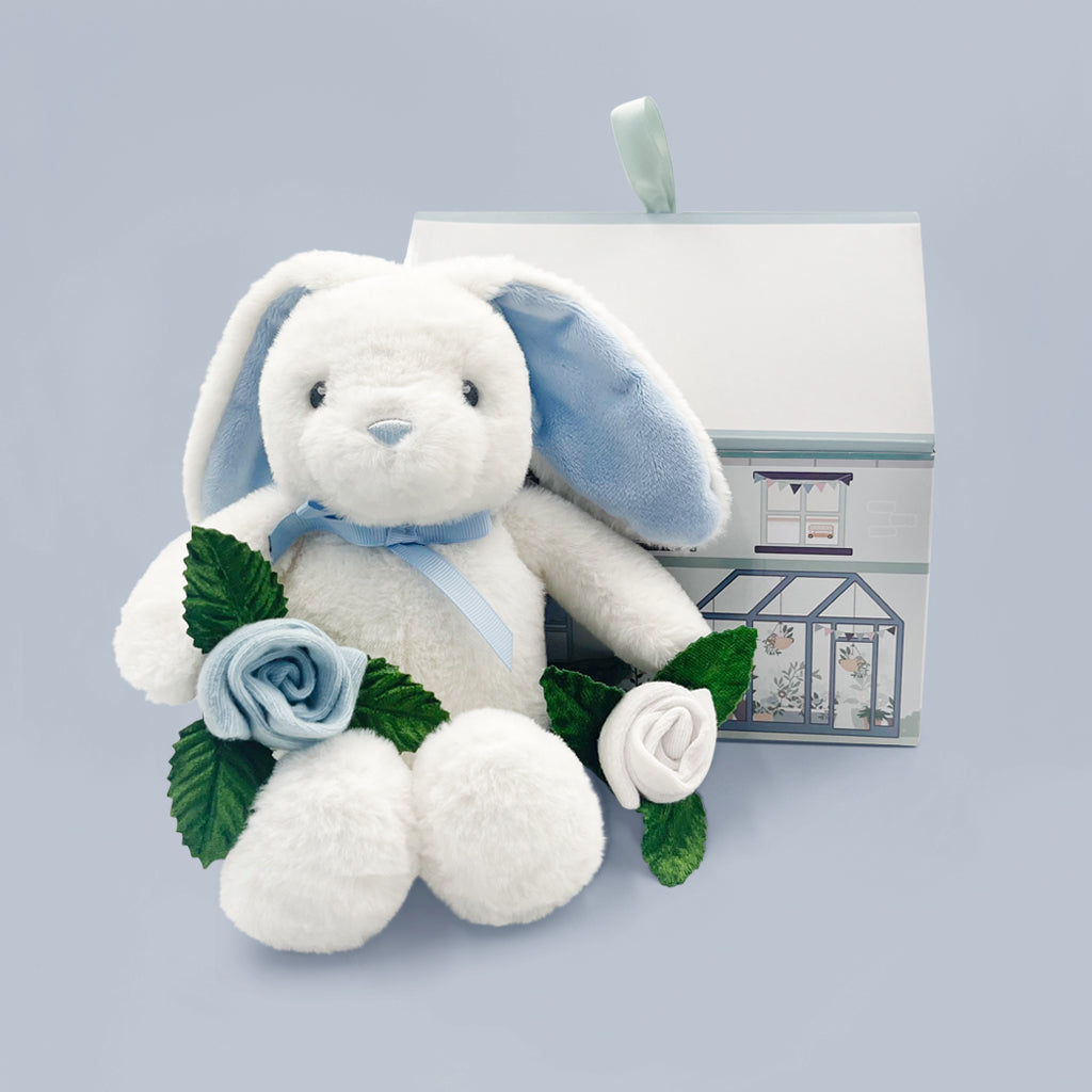 Bunny and Buds New Baby Gift Set, Blue