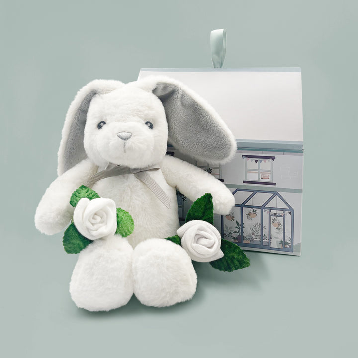 Bunny and Buds New Baby Gift Set, Grey