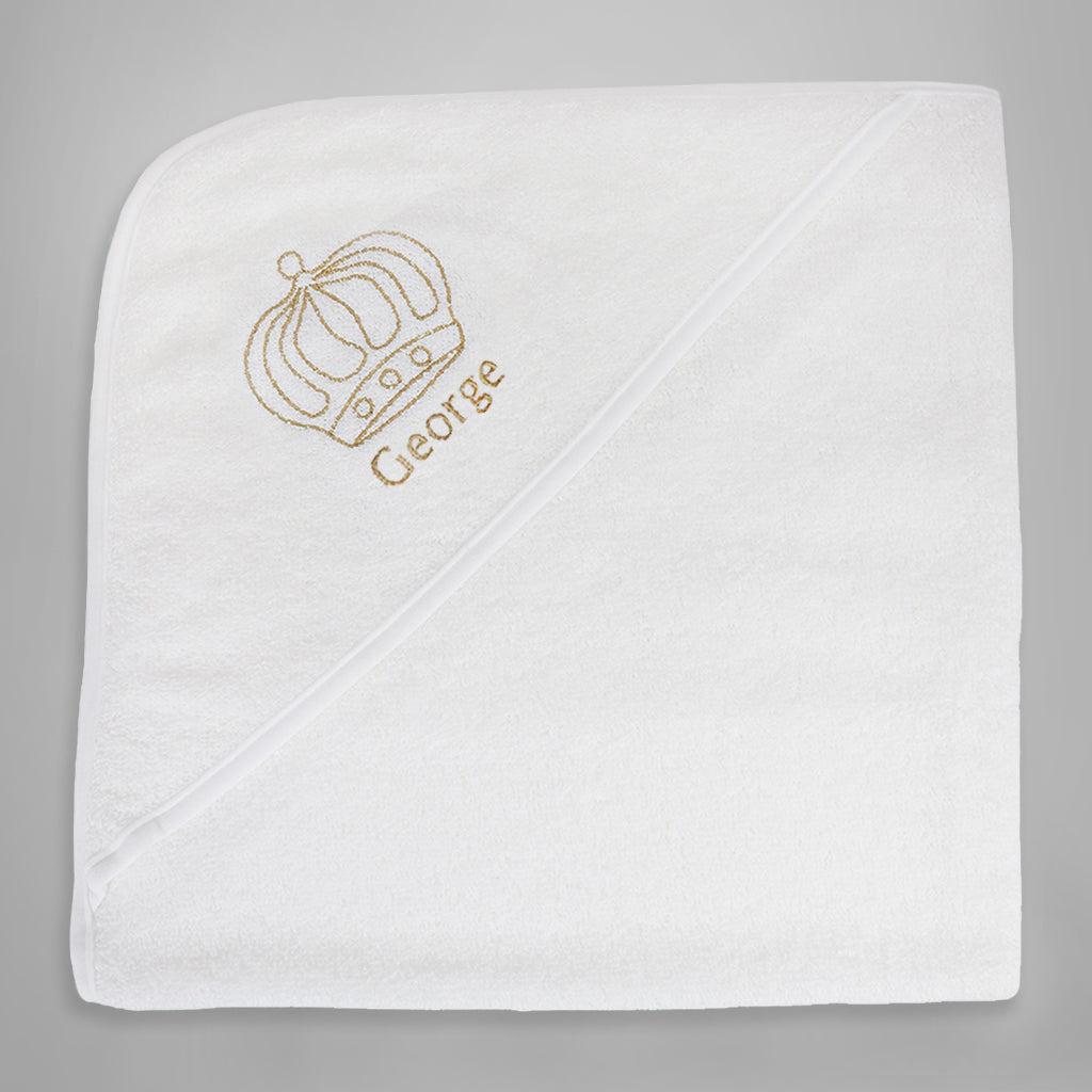 Personalised Royal Hooded Baby Towel