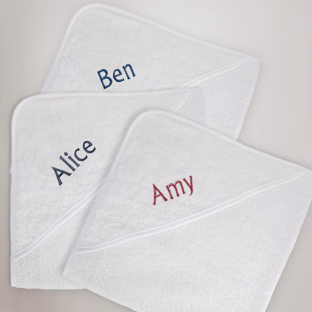 Childrens Large Personalised Hooded Bath Towel, Pink
