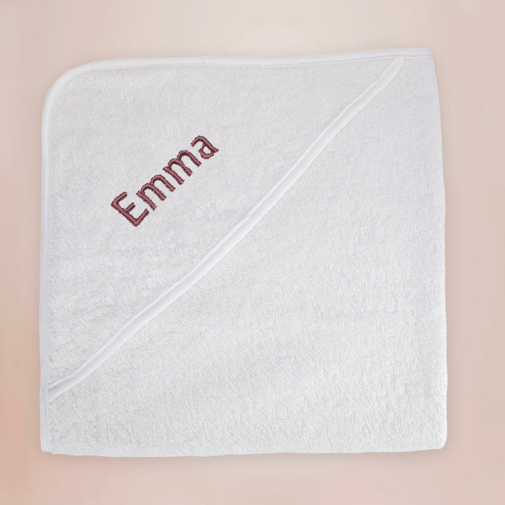 Baby Girl Gift Personalised Pink Hooded Baby Towel