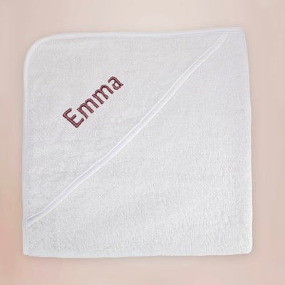 Baby Girl Gift Personalised Pink Hooded Baby Towel