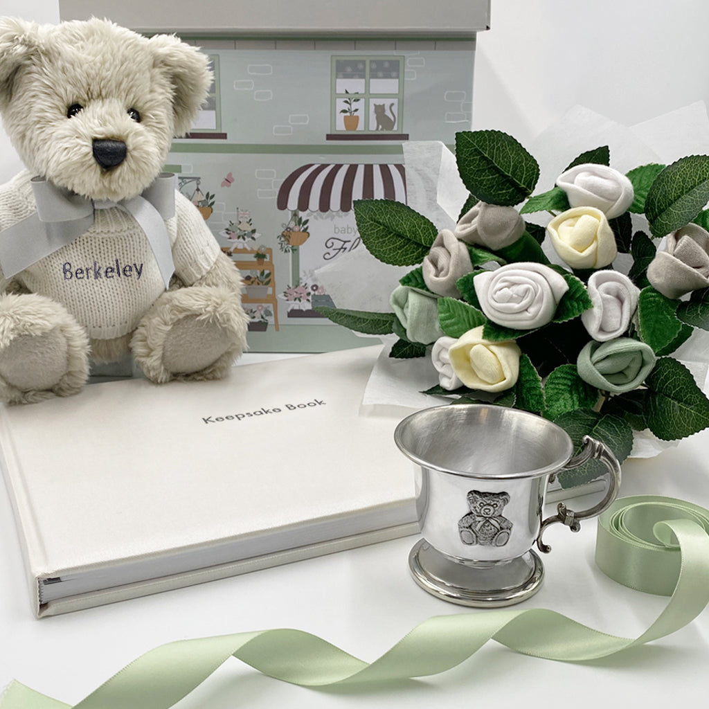 Personalised Little Treasures Keepsake Hamper with Berkeley Bear and Cup