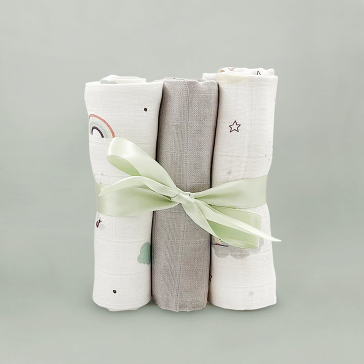 Little Love Trio of Muslins - Grey
