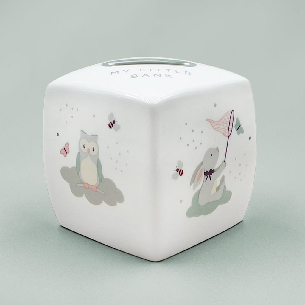 Personalised Pink Bunny and Little Love Money Box