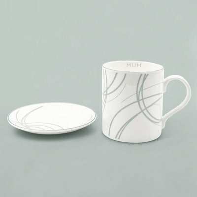 Mum's Christmas Fine Bone China Mug and Coaster