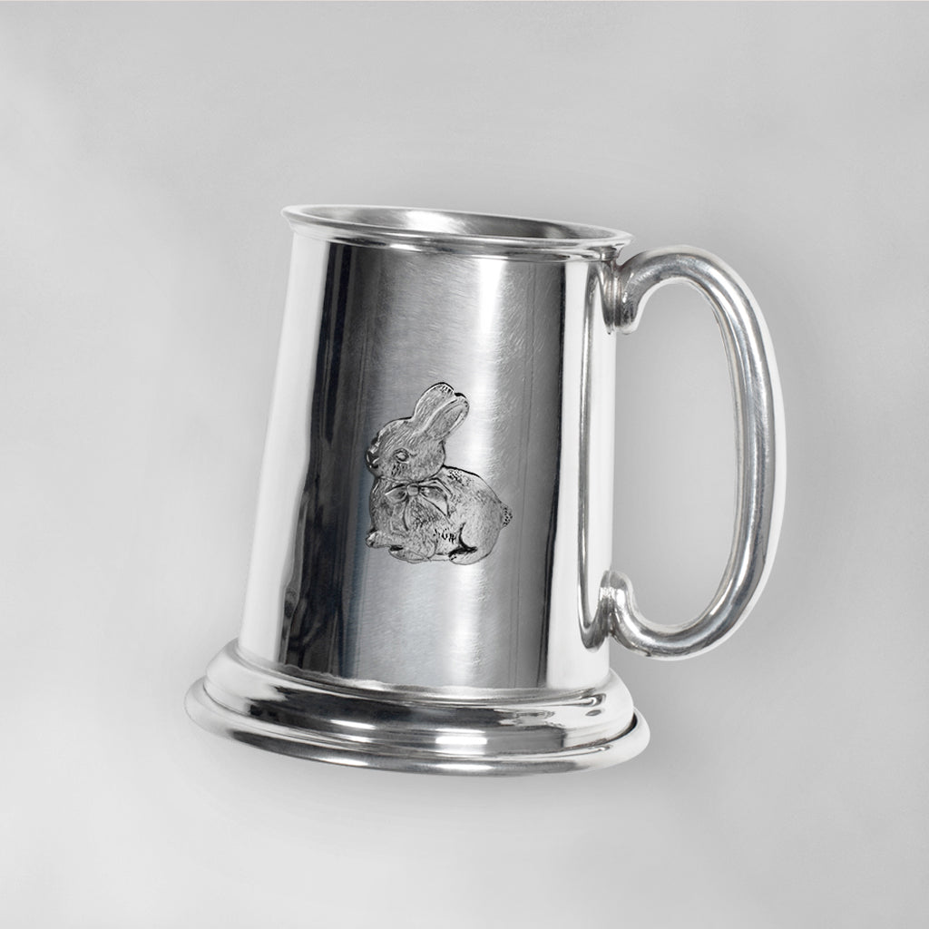 Childs Traditional Pewter Tankard, Bunny