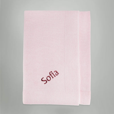 Personalised Bertie Bear with Blanket, Pink