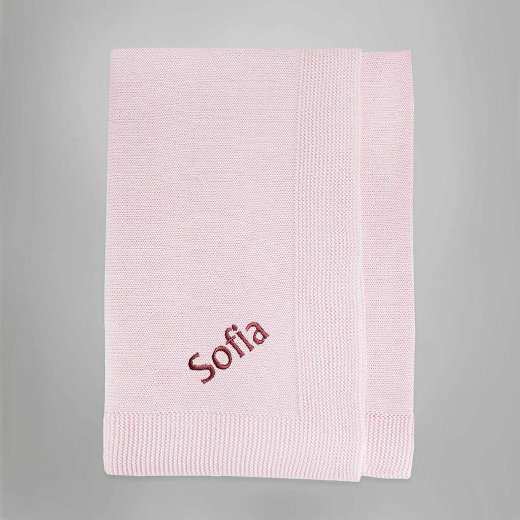 Luxury Rose Baby Clothes Bouquet and Personalised Baby Blanket, Pink