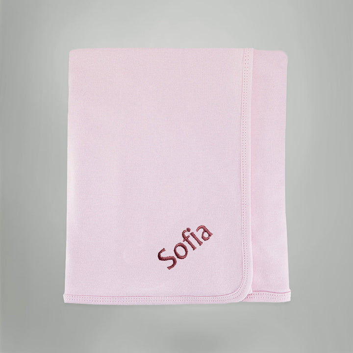 Personalised Pink Cotton Baby Wrap