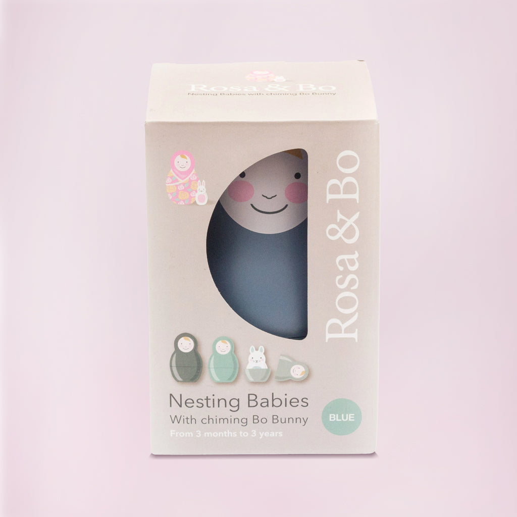 Blue Pastel Nesting Babies with Chiming Bo Bunny