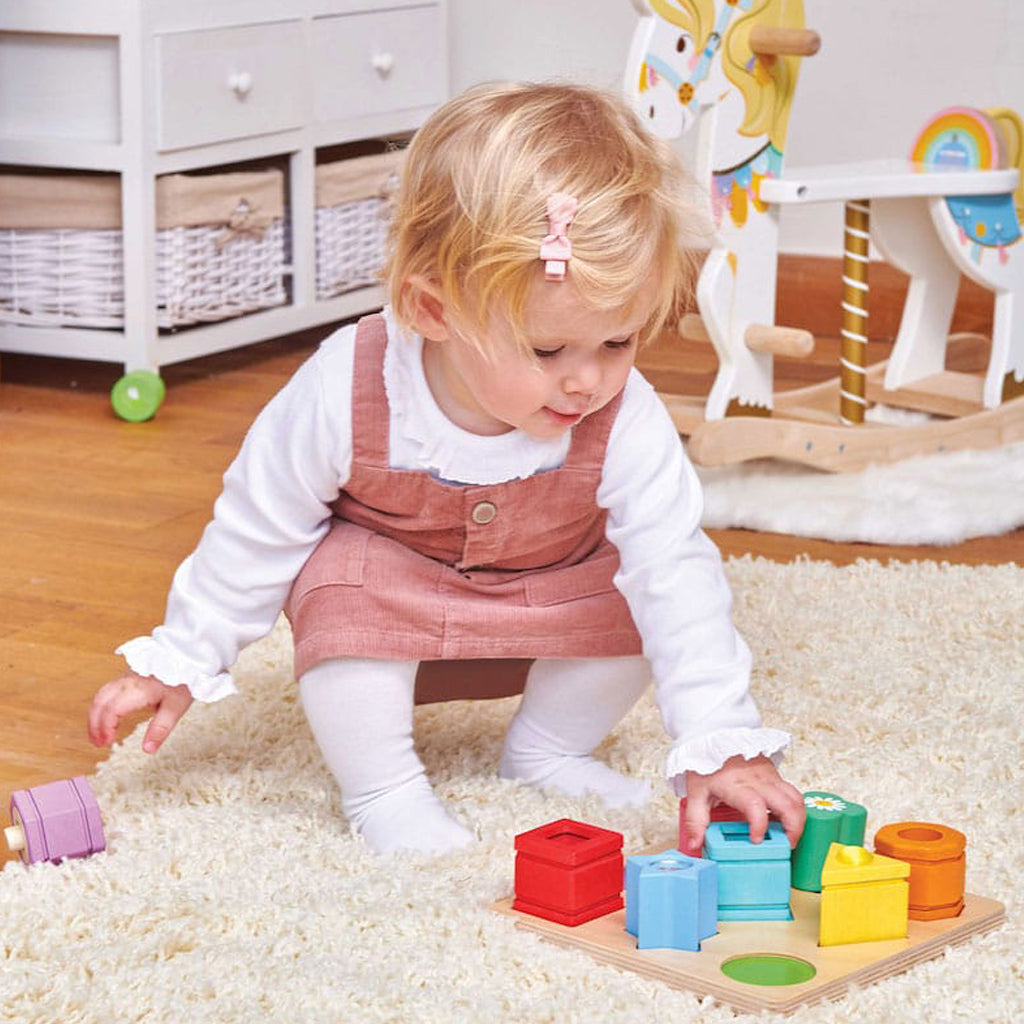 Wooden Sensory Shape Sorting Toy