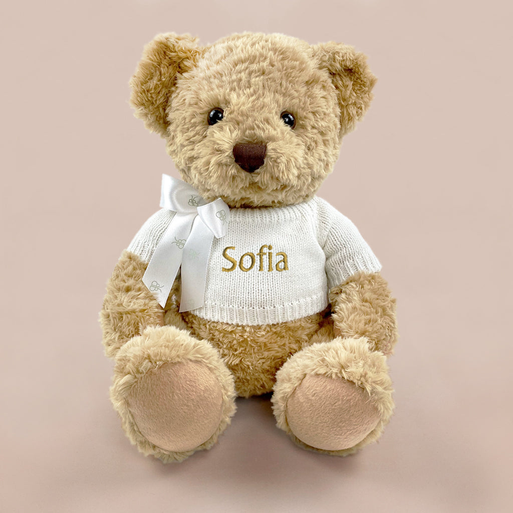 Personalised Bernard Bear and Crochet Blanket