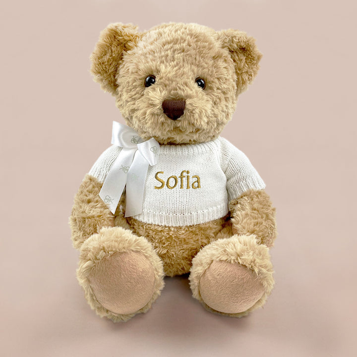 Personalised Bernard Bear and Crochet Blanket