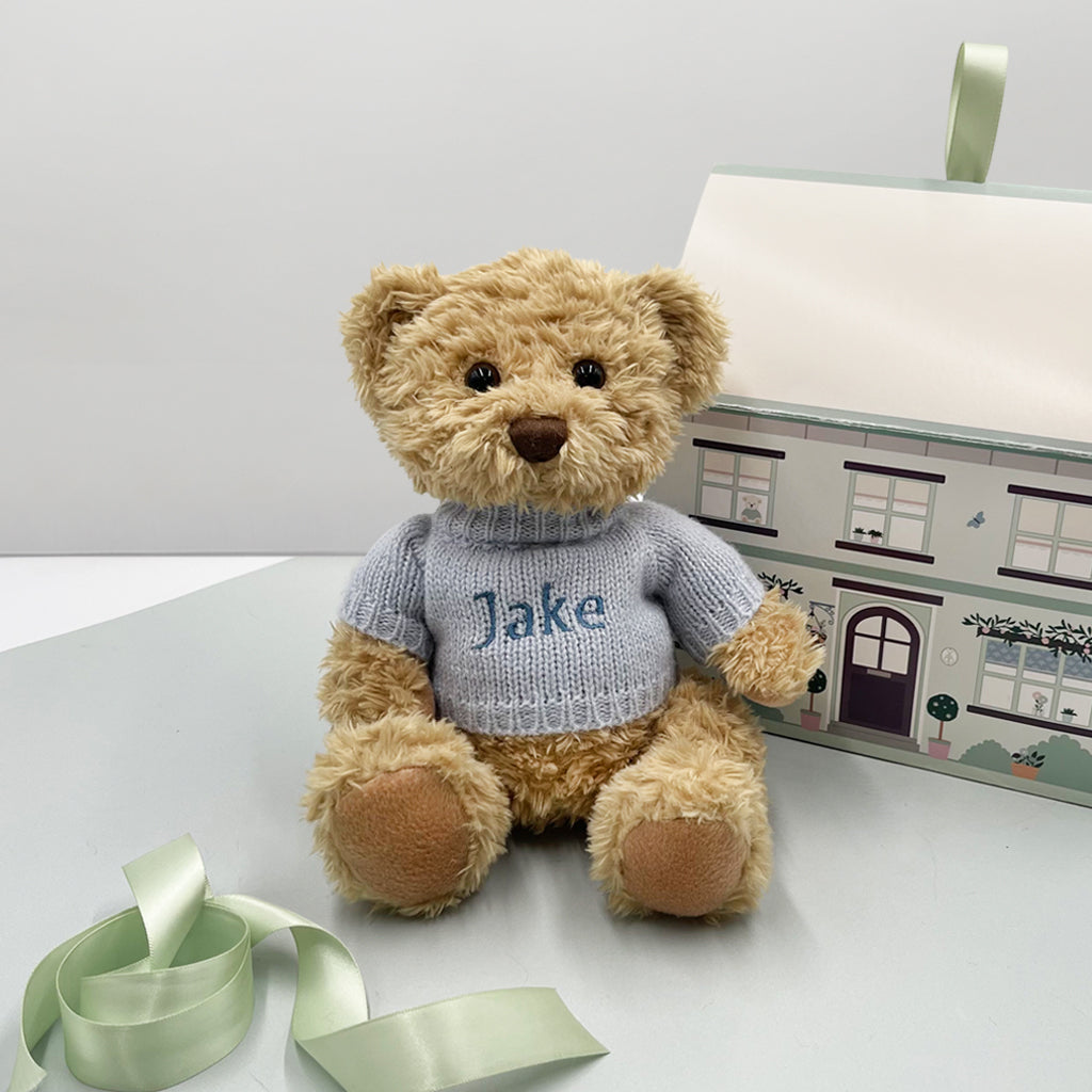 Personalised Bertie Bear, Blue