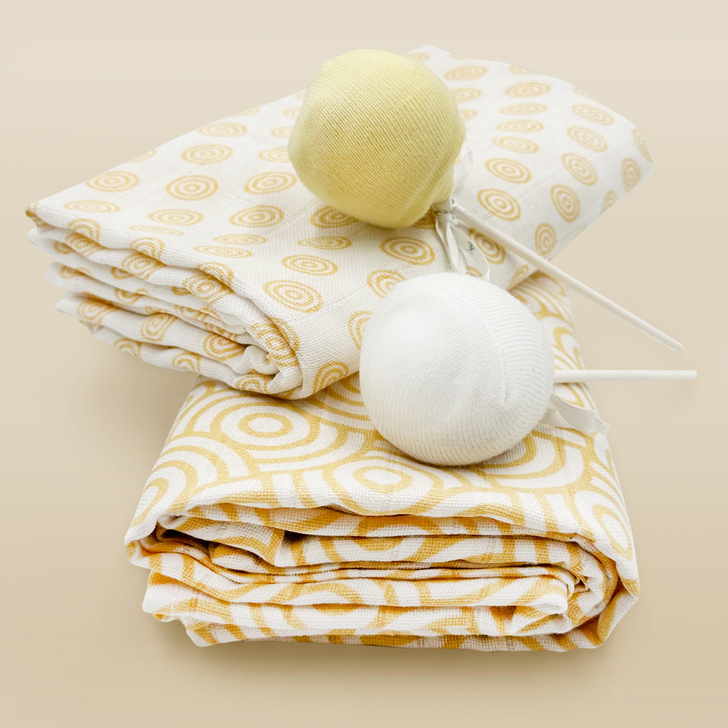 Swaddles and Socks New Baby Gift Set, Neutral