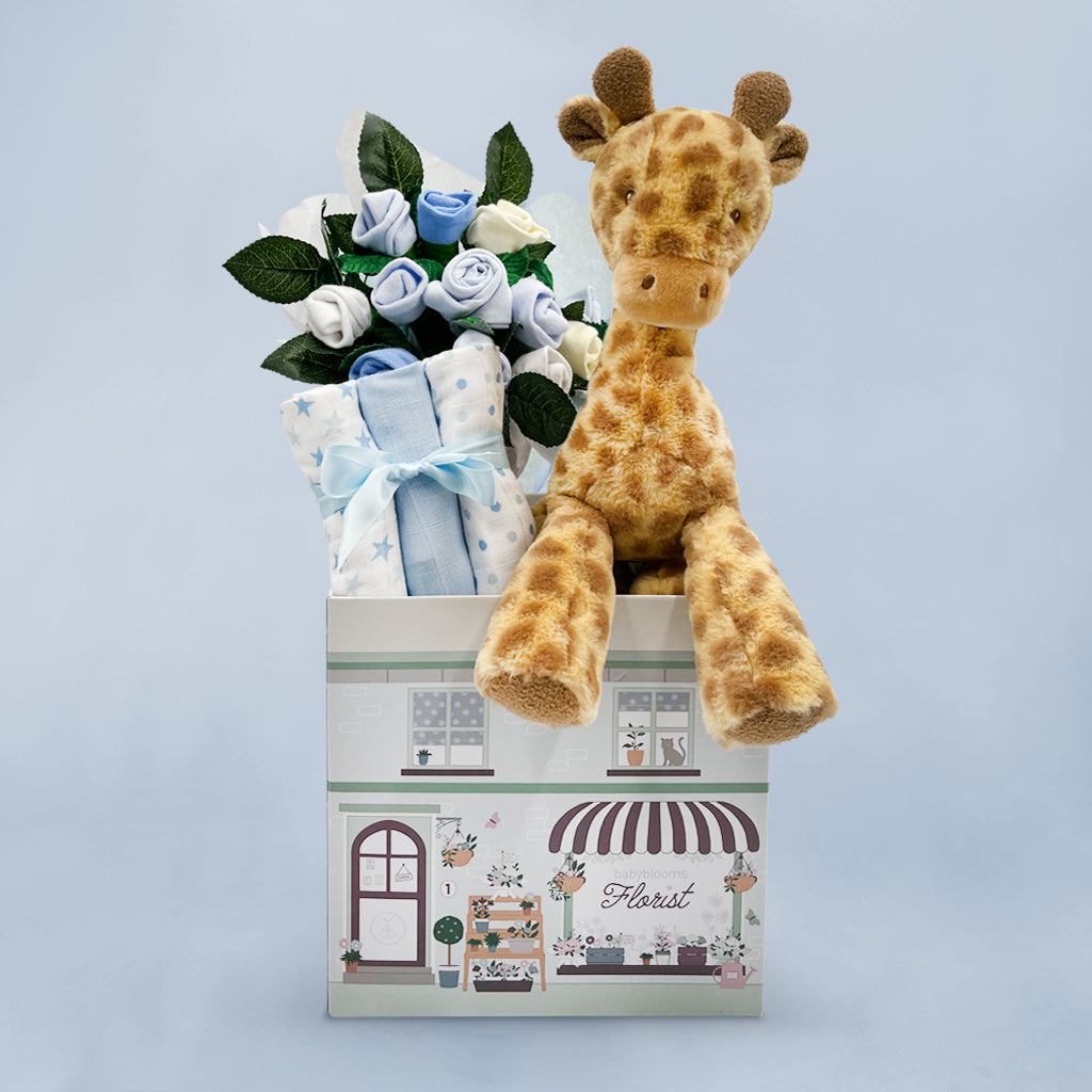 Georgie Giraffe Welcome Hamper, Blue