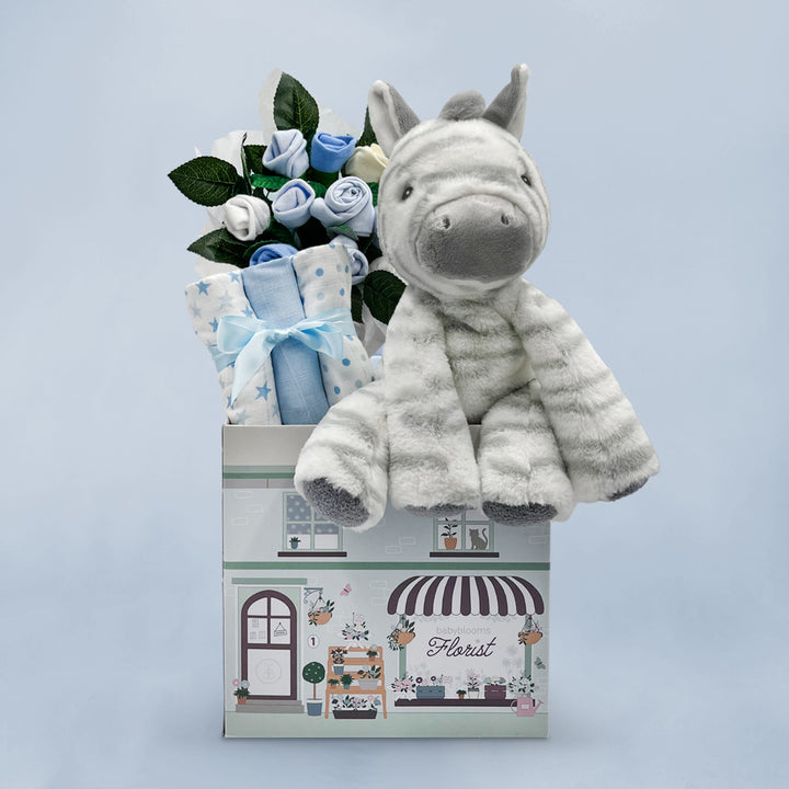 Zachary Zebra Welcome Hamper, Blue