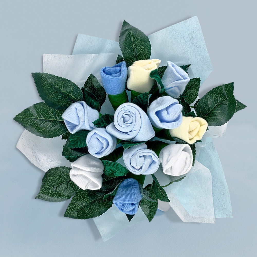 Babyblooms' Welcome Baby Clothes Posy, Blue