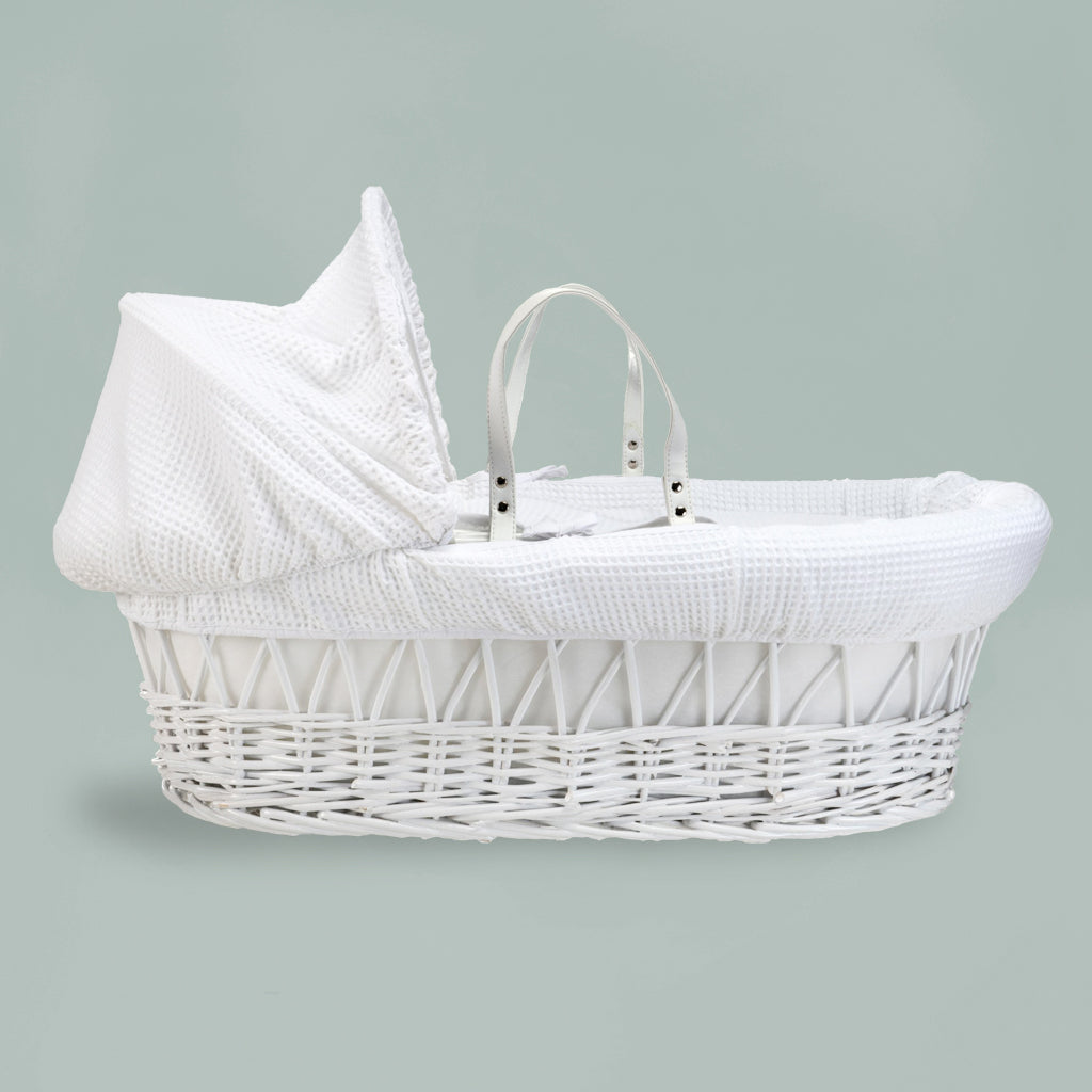 Personalised Zachary Zebra Moses Basket Baby Hamper, White