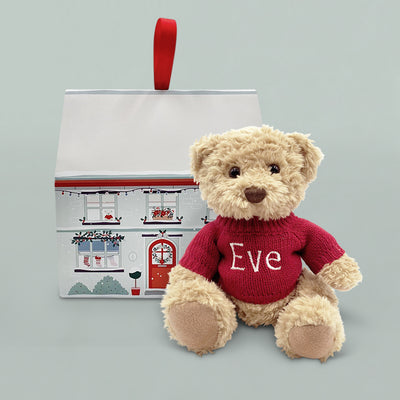 Personalised Send a Christmas Cuddle Bear - Red