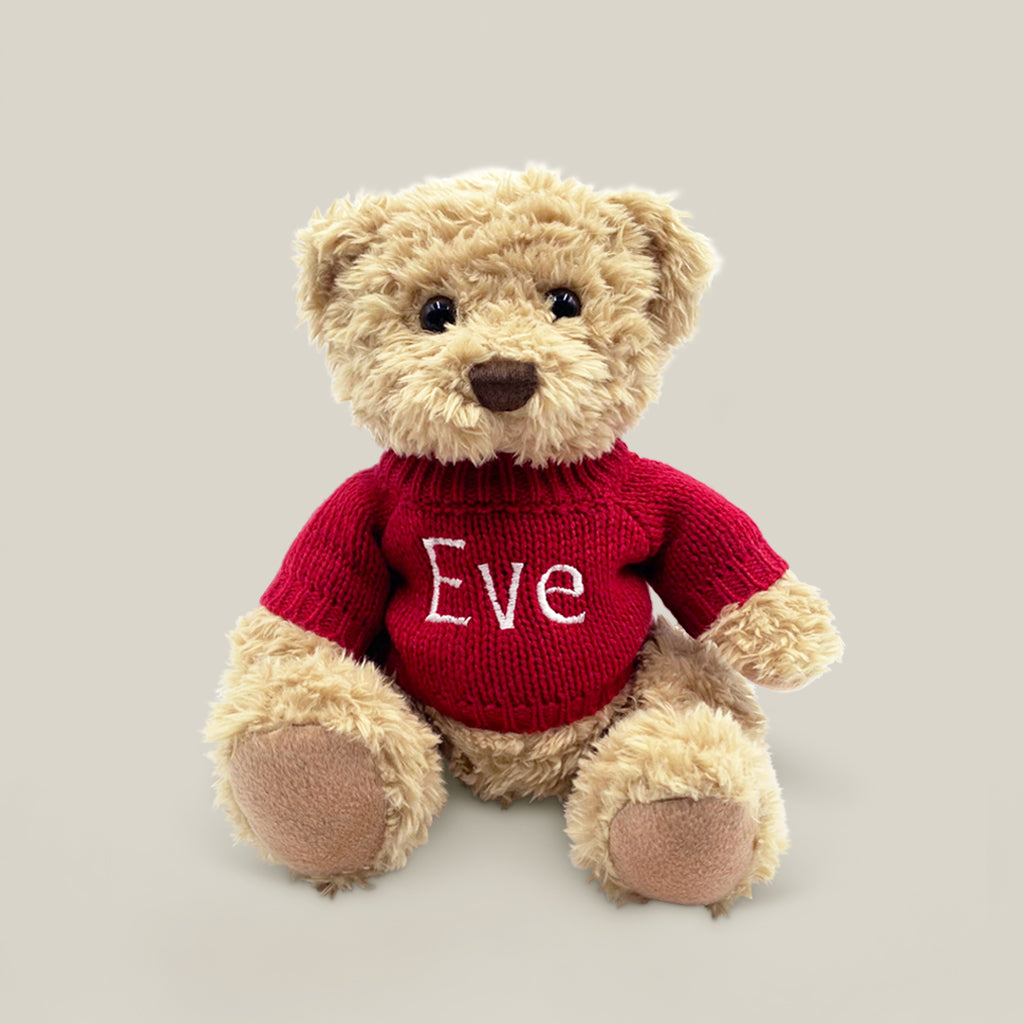 Personalised Bertie Year Bear Red