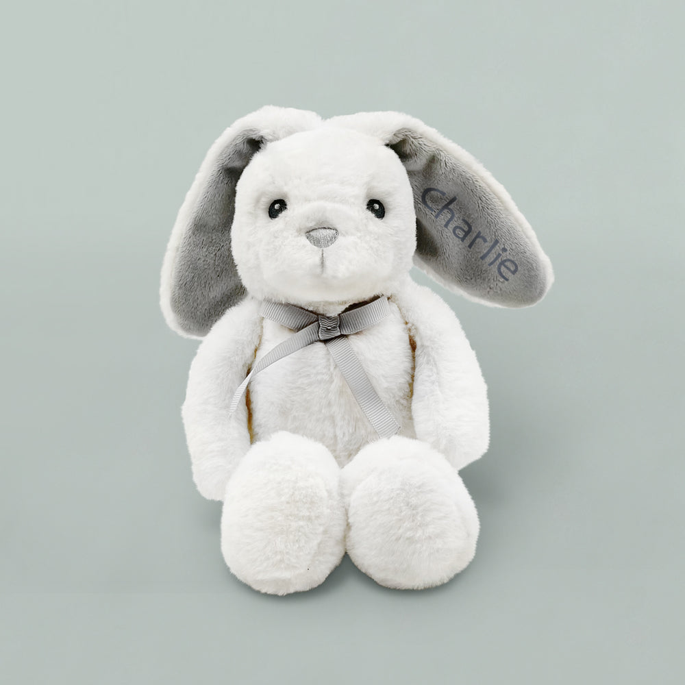 Babyblooms' Personalised Grey Bunny Soft Toy