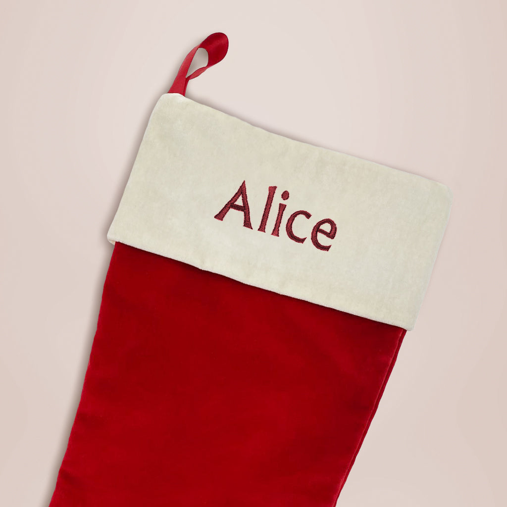 Personalised Christmas Stocking, Red