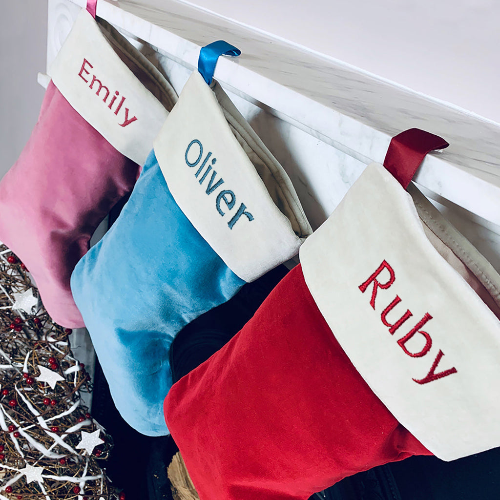 Bertie Bear’s Personalised Christmas Stocking in Pink