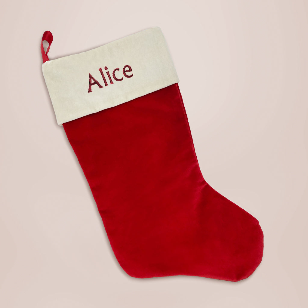 Personalised Christmas Stocking, Red