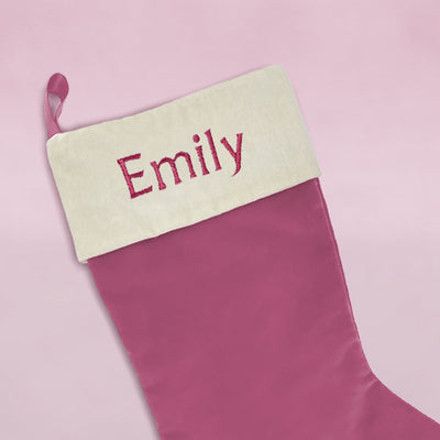 Personalised Christmas Stocking, Pink