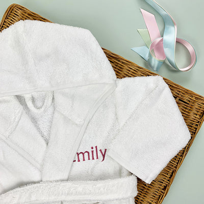 Personalised Bathrobe, Pink - 1-2 Years