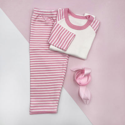 Little Bunny Sleepy Time Hamper, Pink - 0-12 Months with White Personalised Bathrobe