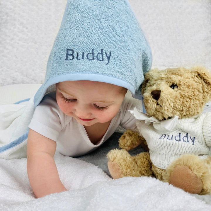 Personalised Baby Bathtime Hamper, Blue