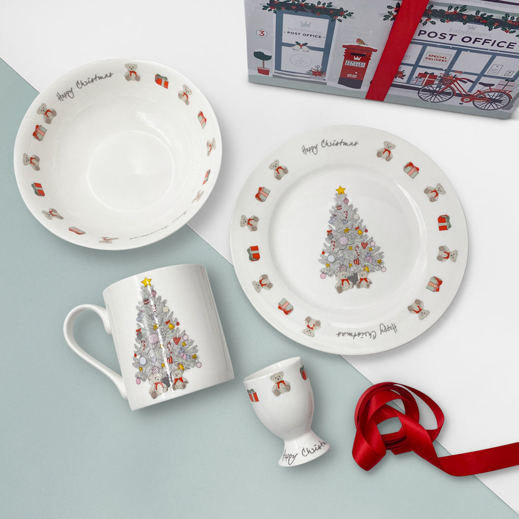 Personalised Berkeley Bear's Christmas Morning Breakfast Set, Red